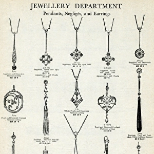 Necklace pendants and earrings 1929