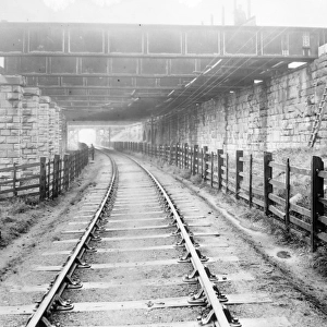 Railway track at Landore, near Swansea, South Wales