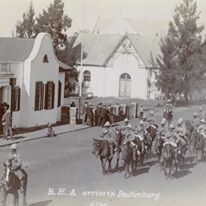 Soldiers entering Rustenburg, NW Province, South Africa