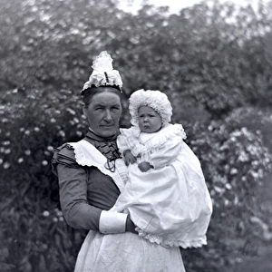 Victorian nurse with baby