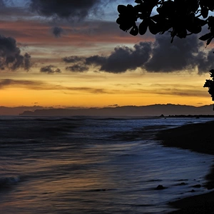 Sunrise on beach with black sand - Tangkoko Nature Reserve - North Sulawesi - Indonesia