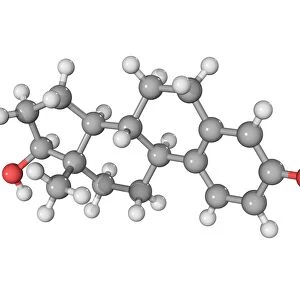 Oestradiol hormone molecule