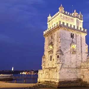 The Tower of Belem (Torre de Belem), the 16th century Manueline fortress, UNESCO World Heritage Site, on the River Tagus (Rio Tejo), Belem, Lisbon, Portugal, Europe