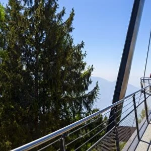 Architectonic viewing platform, Cardada Cimetta, Locarno, Lake Maggiore, Tessin, Ticino