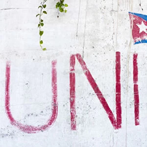 Cuba, Havana, Communist Party Grafitti
