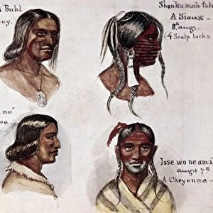 ABERT: NATIVE AMERICAN PORTRAITS. Portraits of various Native Americans, by James W
