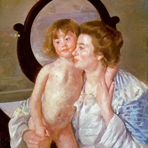 CASSATT: MOTHER AND BOY. Oil on canvas, 19th century, by Mary Cassatt