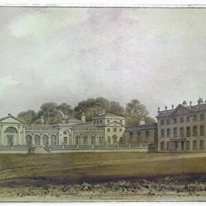 ENGLAND: BOWOOD, c1820. Bowood House, the residence of Marquess of Lansdowne, in Wiltshire