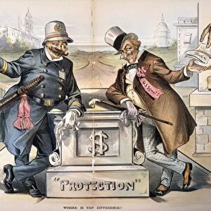 POLITICAL CORRUPTION, 1894. An 1894 cartoon by Louis Dalrymple equating pay-offs
