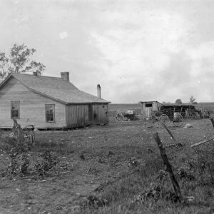 TEXAS: MIGRANT HOME, 1913. Run-down home of a family of migrant farmers in Texas