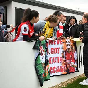 Arsenal Women's Victory: Katie McCabe Greets Adoring Fans at Meadow Park