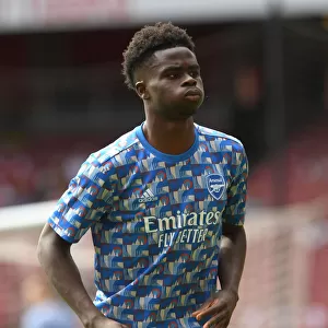 Arsenal's Bukayo Saka Gears Up: Arsenal v Everton, Premier League 2021-22