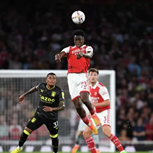Arsenal's Sambi in Action: 2022-23 Premier League Clash Against Aston Villa at Emirates Stadium
