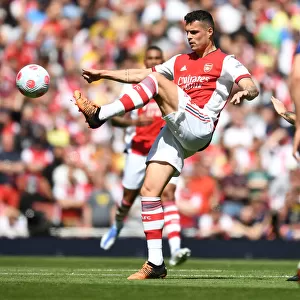 Granit Xhaka in Action: Arsenal vs Leeds United, Premier League 2021-22