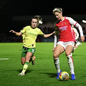 Intense Battle: Arsenal Women vs. Bristol City Women in FA WSL Cup Match