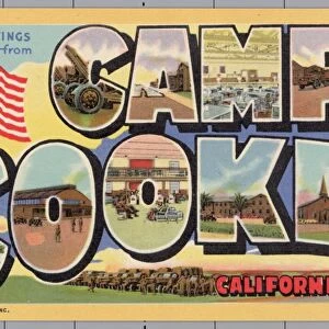 Greeting Card from Camp Cooke. ca. 1942, California, USA, Greeting Card from Camp Cooke