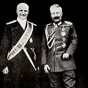 Kaiser Wilhelm II (right) with Pavlov Skoropadsky (1873-1945) the Hetman of the Ukraine