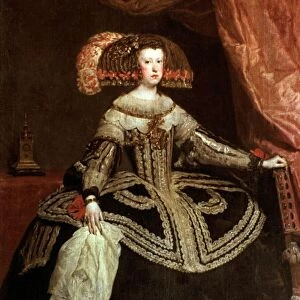 Mariana of Austria (1634-1696) second wife of Philip IV of Spain. Portrait by Diego Velasquez