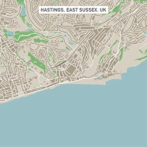 Hastings East Sussex UK City Street Map