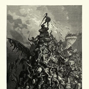 Saracen knight, Brandimarte at the siege of Biserta, Orlando Furioso