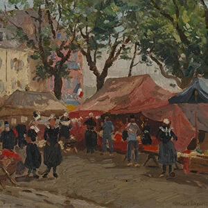 The Market Square, Concarneau, Charles Bryant (1883-1937)
