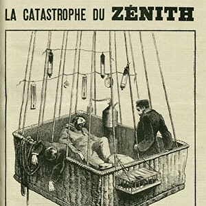 Air balloon accident, the Zenith, April 15, 1875, after a climb at 8500m altitude