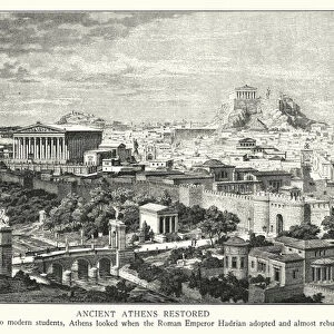 Ancient Athens restored (litho)