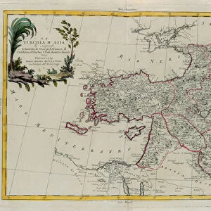 Asian Turkey, including Antolia, Georgia, Armenia, Kurdestan, Diarbec, Irak-Arabi, Syria, engraving by G. Zuliani taken from Tome IV of the "Newest Atlas"published in Venice in 1784 by Antonio Zatta, Private Collection