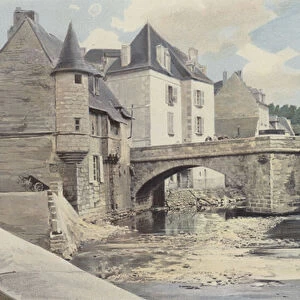 Aubusson, Pont de la Terrade, sur la Creuse, Vue aval (colour photo)