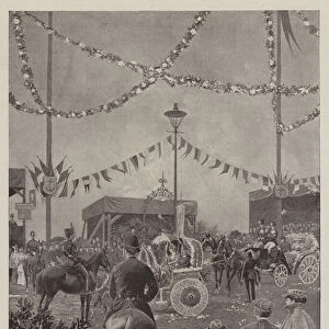 The Battle of Flowers at Eastbourne (litho)