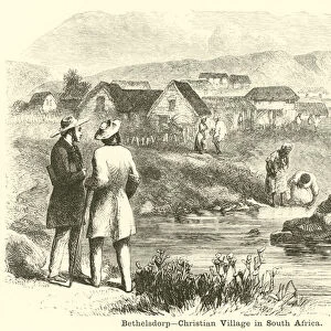 Bethelsdorp, Christian Village in South Africa (engraving)