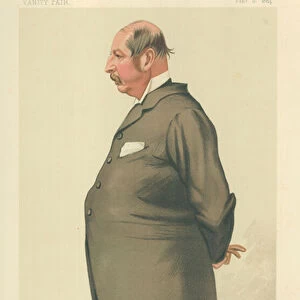 Captain Conway Seymour, Despatches, 16 February 1884, Vanity Fair cartoon (colour litho)