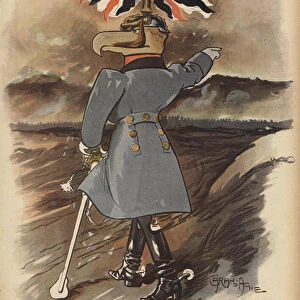 Caricature of Kaiser Wilhelm II of Germany (colour litho)