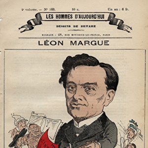 Cartoon of Guillaume Leon Margue 1828-1888 - from Les Hommes d today c