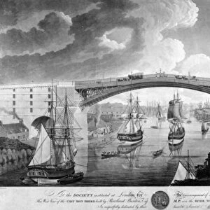 The Cast Iron Bridge, 1796-1798 (engraving)