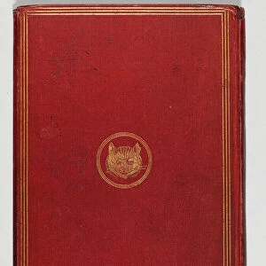 Cover of the first edition of Alice in Wonderland by Lewis Carroll, 1865 (cloth-bound volume)