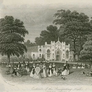 Cremorne Gardens, London: exterior of the Banqueting Hall (engraving)