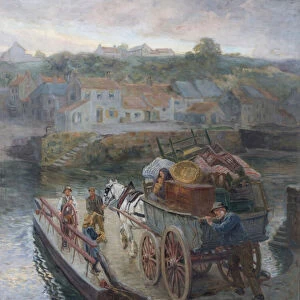 Crossing Hylton Ferry, 1912 (oil on canvas)