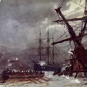 Cutting out of the "Hermione"("Retribution"), 1799 (colour litho)