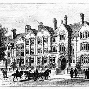Dalton Hall, residence for students of Victoria University, Manchester (engraving)