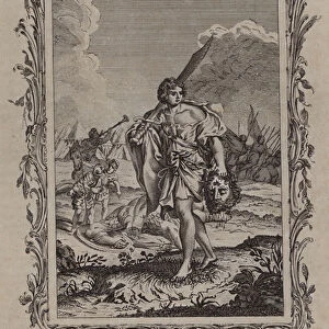 David with the Head of Goliath (engraving)
