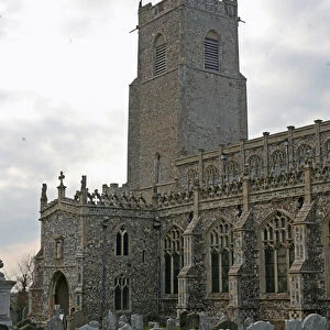Depicting a view of the church from the south