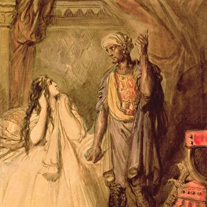 Desdemona and Othello, 1847 (gouache)