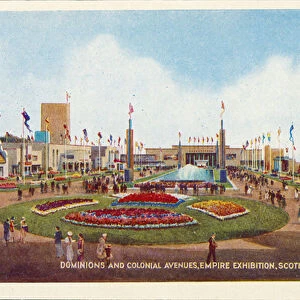 Dominions and Colonial Avenues, Empire Exhibition, Scotland 1938 (colour litho)