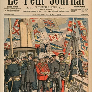 Edward VII, King of England, leaving Cherbourg, front cover illustration from Le