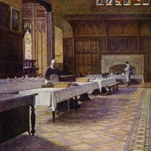 Eton: The College Dining Hall (colour litho)