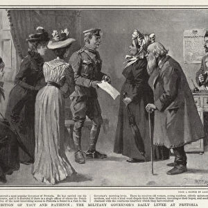 An Exhibition of Tact and Patience, the Military Governors Daily Levee at Pretoria (engraving)