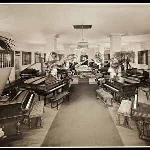 Fourth floor Art Piano display at Aeolian Company, 1926 (silver gelatin print)