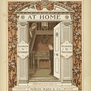 Frontispiece illustration for At Home (colour litho)