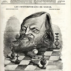 The Fun Journal, 1859_3_19 - Illustration by Nadar (1820-1910): Cesar Auguste Paulin Mery